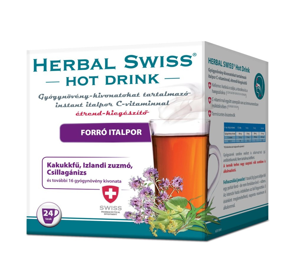 HERBAL SWISS HOT DRINK forró italpor 24 db PATIKA24 Gyógys