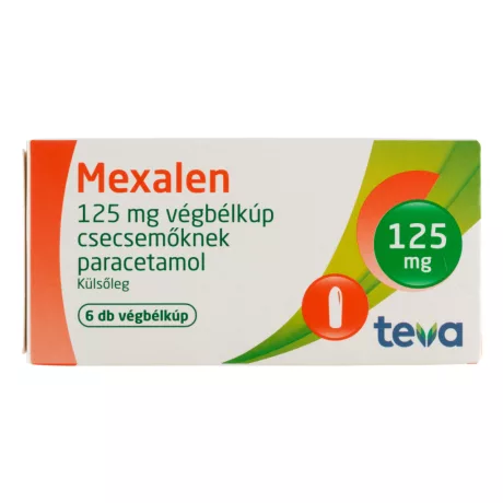 MEXALEN 125 mg végbélkúp csecsemőknek 6 db