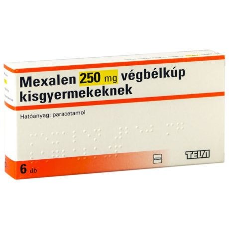 MEXALEN  250 mg végbélkúp kisgyermekeknek 6 db