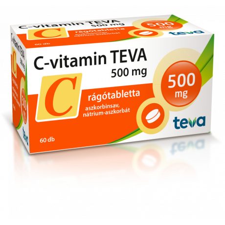 C-VITAMIN TEVA 500 mg rágótabletta 60 db