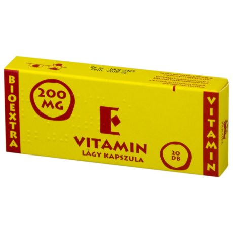 BIOEXTRA VITAMIN E 200 mg lágy kapszula 20 db