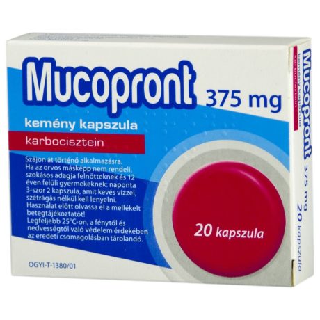 MUCOPRONT 375 mg kemény kapszula 20 db