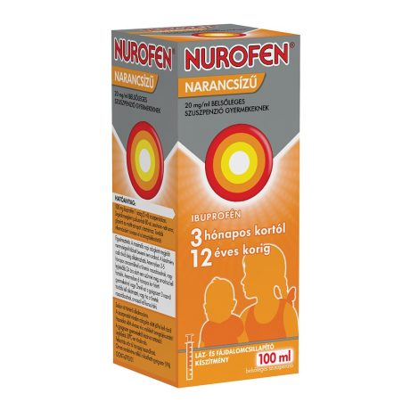 NUROFEN narancsízű 20 mg/ml belsőleges szuszpenzió gyermekeknek 100 ml