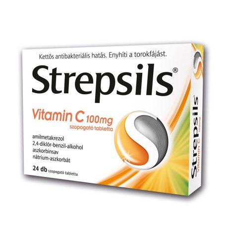 STREPSILS VITAMIN C 100 mg szopogató tabletta 24 db