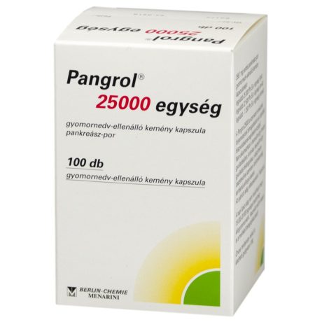 PANGROL 25 000 egység gyomornedv-ellenálló kemény kapszula 100 db