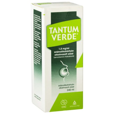 TANTUM VERDE 1,5 mg/ml szájnyálkahártyán alkalmazott oldat 240 ml