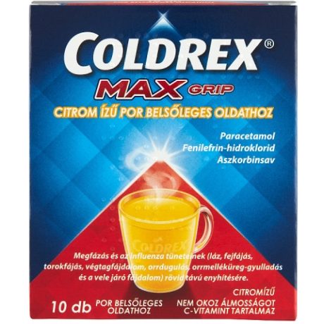 COLDREX MAXGRIP citrom ízű por belsőleges oldathoz 10 db