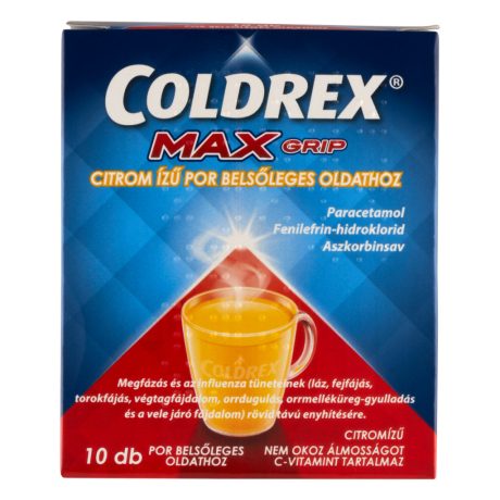 COLDREX MAXGRIP citrom ízű por belsőleges oldathoz 10 db