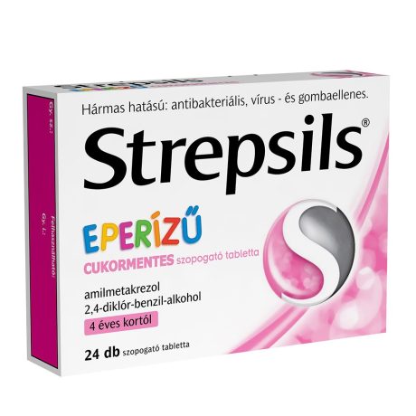 STREPSILS eperízű cukormentes szopogató tabletta 24 db