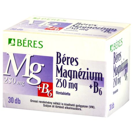 BÉRES MAGNÉZIUM 250 mg+B6 filmtabletta 30 db