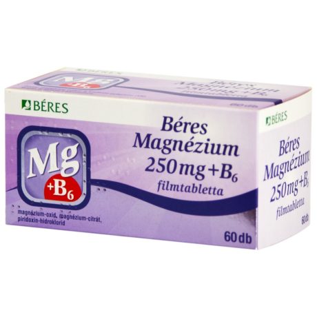 BÉRES MAGNÉZIUM 250 mg+B6 filmtabletta 60 db