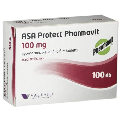 ASA PROTECT PHARMAVIT 100 mg gyomornedv-ellenálló filmtabletta 100 db