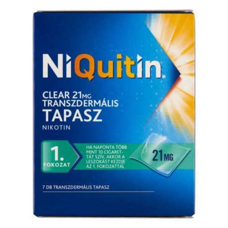 NIQUITIN CLEAR 21 mg transzdermális tapasz 7 db