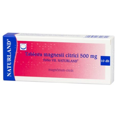 NATURLAND MAGNESII CITRICI 500 mg magnézium-citrát 10 DB