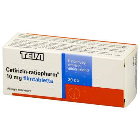 CETIRIZIN-TEVA 10 mg filmtabletta 30 db