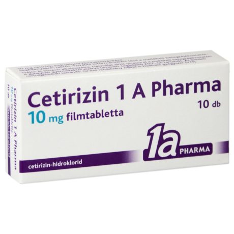CETIRIZIN 1 A PHARMA 10 mg filmtabletta 10 db