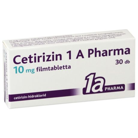 CETIRIZIN 1 A PHARMA 10 mg filmtabletta 30 db