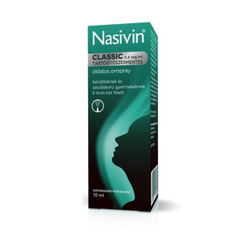 NASIVIN CLASSIC 0,5 mg/ml tartósítószermentes oldatos orrspray 1 db