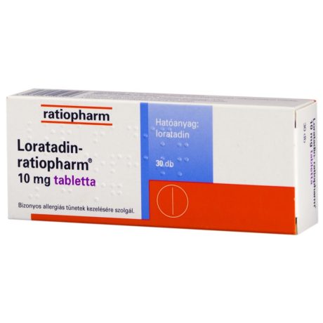 LORATADIN-RATIOPHARM 10 mg tabletta 30 db