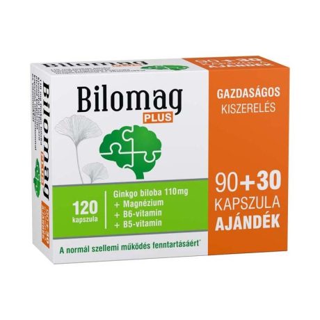 BILOMAG PLUS GINKGO BILOBA 110 mg kapszula 90+30 db