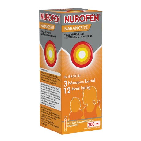 NUROFEN narancsízű 20 mg/ml belsőleges szuszpenzió gyermekeknek 200 ml