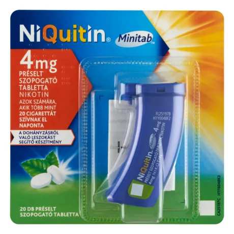 NIQUITIN MINITAB 4 mg préselt szopogató tabletta 20 db