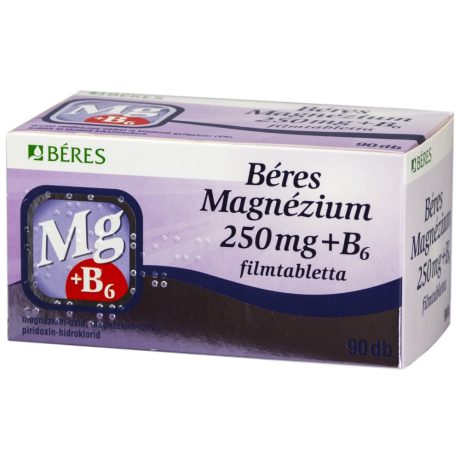 BÉRES MAGNÉZIUM 250 mg + B6 filmtabletta 90 db