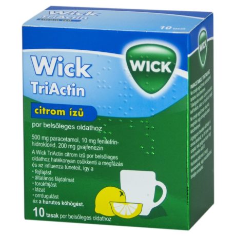 WICK TRIACTIN citrom ízű por belsőleges oldathoz 10 db