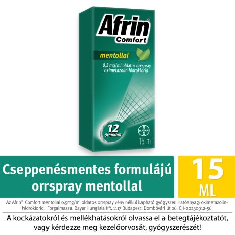 AFRIN COMFORT MENTOLLAL 0,5 mg/ml oldatos orrspray 15 ml