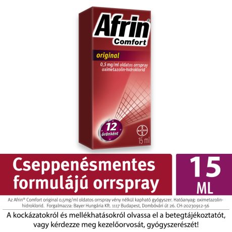 AFRIN COMFORT ORIGINAL 0,5 mg/ml oldatos orrspray 15 ml