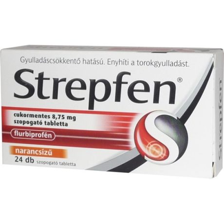 STREPFEN 8,75 mg cukormentes narancs izű szopogató tabletta 24 db