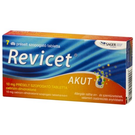 REVICET AKUT 10 mg préselt szopogató tabletta 7 db