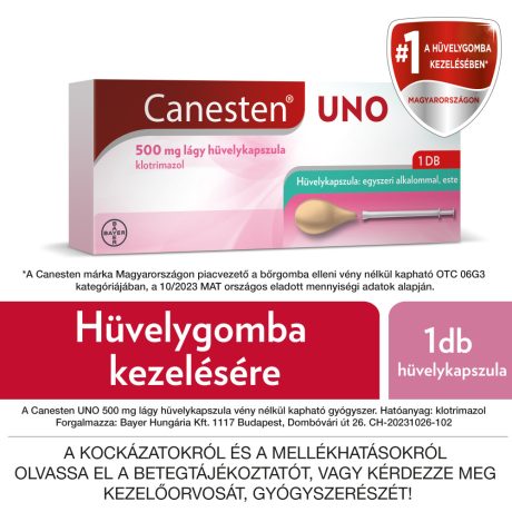 CANESTEN UNO 500 mg lágy hüvelykapszula 1 doboz
