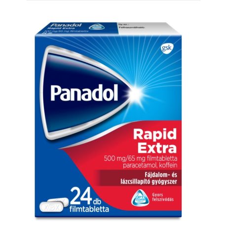 PANADOL RAPID EXTRA 500 mg/65 mg filmtabletta 24 db