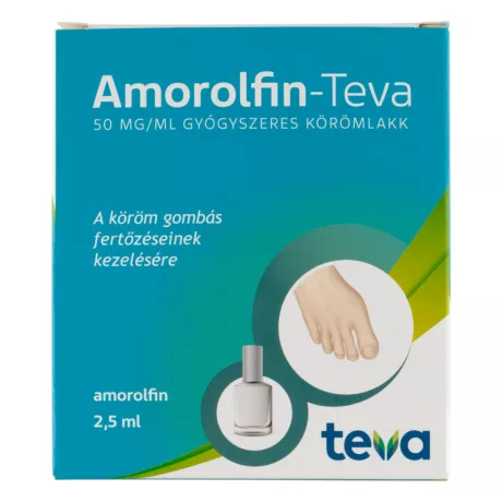 AMOROLFIN-TEVA 50 mg/ml gyógyszeres körömlakk 2,5 ml
