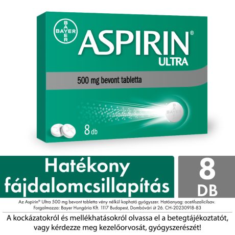 ASPIRIN ULTRA 500 mg bevont tabletta 8 db