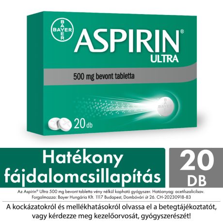 ASPIRIN ULTRA 500 mg bevont tabletta 20 db