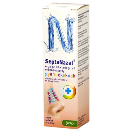 SEPTANAZAL 0,5 mg/1 ml + 50 mg/1 ml oldatos orrspray gyermekeknek 1 doboz