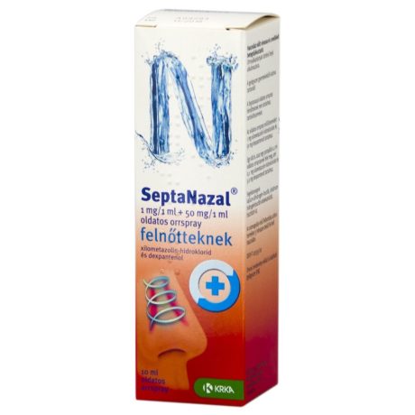 SEPTANAZAL 1 mg/1 ml + 50 mg/1 ml oldatos orrspray felnőtteknek 10 ml