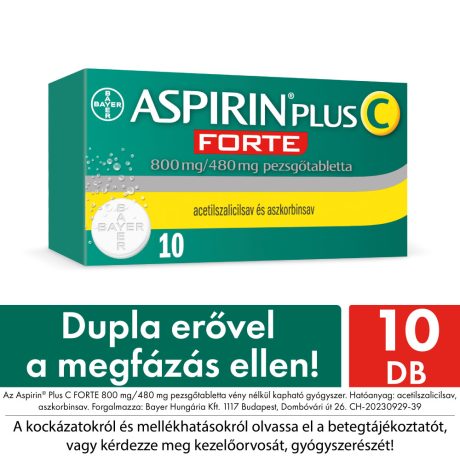 ASPIRIN PLUS C FORTE 800 mg/400 mg pezsgőtabletta 10 db