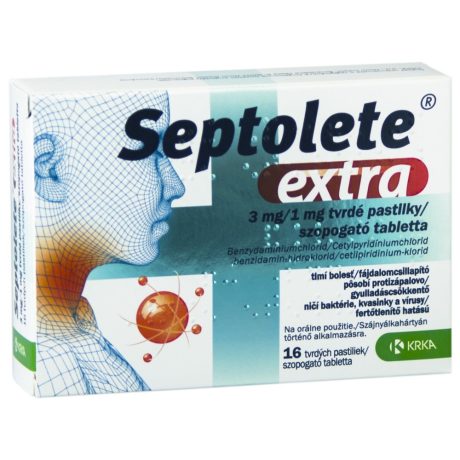 SEPTOLETE EXTRA 3 mg/1 mg szopogató tabletta 16 db