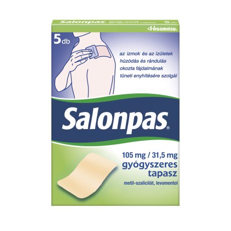 SALONPAS 105 mg/31,5 mg gyógyszeres tapasz 5 DB