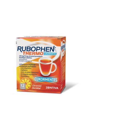 RUBOPHEN THERMO cukormentes 500 mg/10 mg citromízű granulátum belsőleges oldathoz 12 db