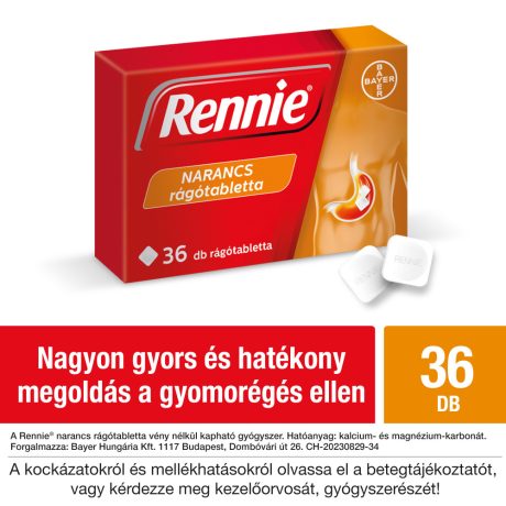 RENNIE NARANCS rágótabletta 36 db