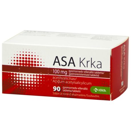 ASA KRKA 100 mg gyomornedv ellenalló tabletta 90 db