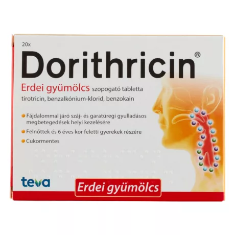 DORITHRICIN erdei gyümölcsös szopogató tabletta 20 db