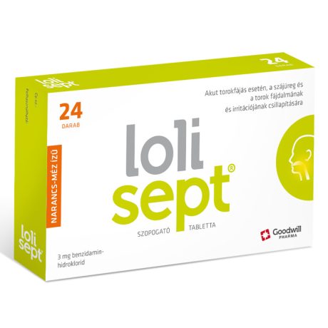 LOLISEPT 3 mg narancs-méz ízű szopogató tabletta 24 db