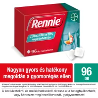 RENNIE CUKORMENTES rágótabletta 96 DB