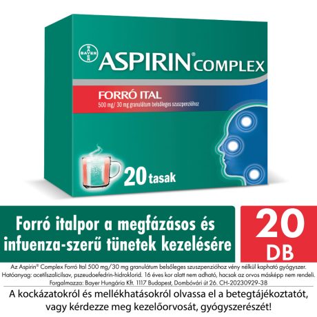 Aspirin Complex Forró ital 500mg/30mg granulátum 20db