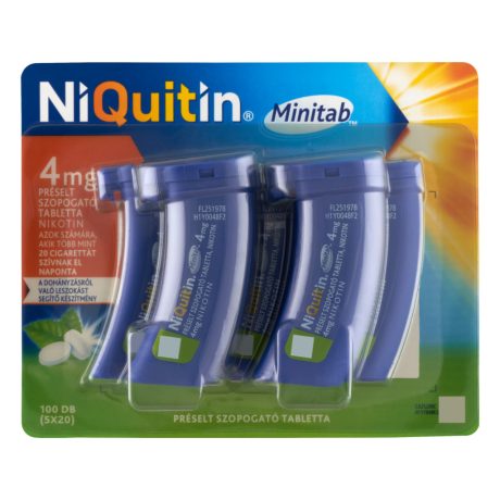 NIQUITIN MINITAB 4 mg préselt szopogató tabletta 5x20 db